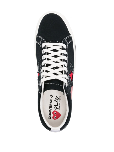 Comme Des Garçons Play X Converse X Converse One Star Sneakers In Schwarz