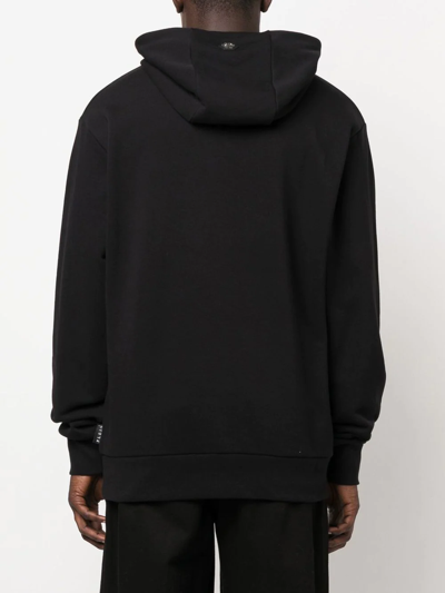 Philipp Plein Hoodie Sweatshirt Skull With Crystals In Black