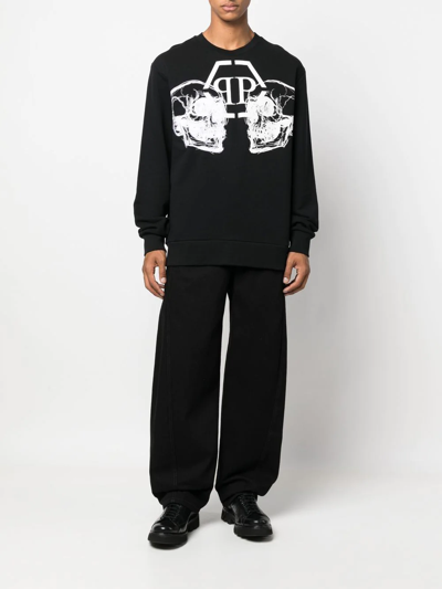 Philipp Plein Skull-print Sweatshirt In Black