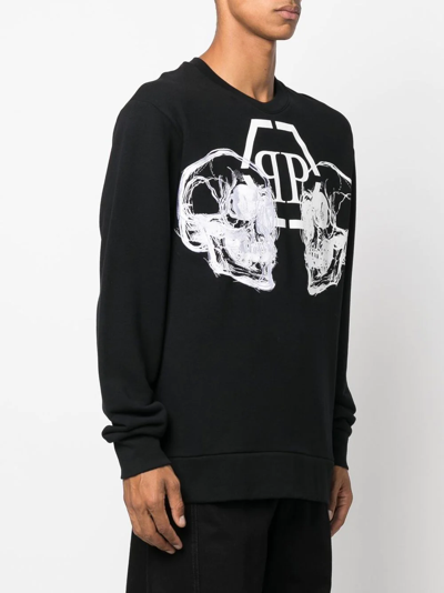 Philipp Plein Skull-print Sweatshirt In Black