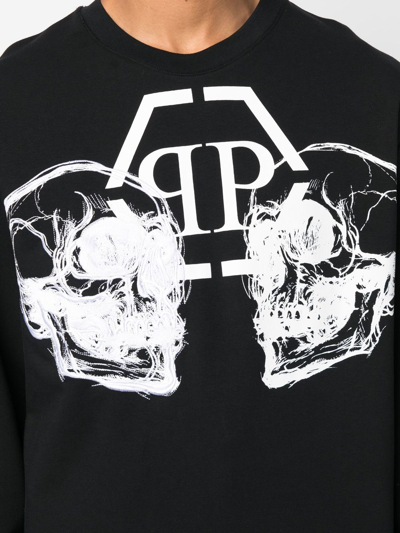 Philipp Plein Skull-print Sweatshirt In Black