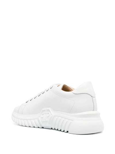 Shop Philipp Plein Runner Basic Low-top Sneakers In White