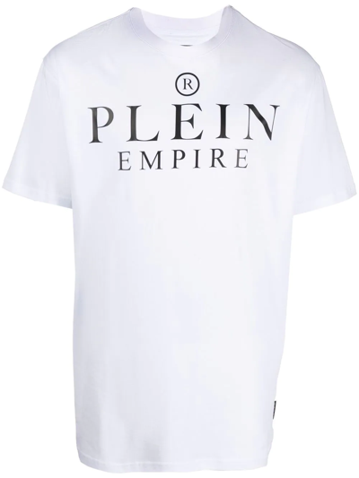 Philipp Plein Iconic Plein Round Neck T-shirt In White