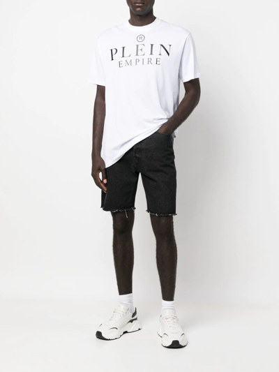 Shop Philipp Plein Logo-print T-shirt In White