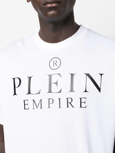 Philipp Plein Iconic Plein Round Neck T-shirt In White