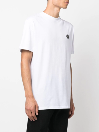 Philipp Plein Crystal-embellished Cotton T-shirt In White