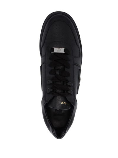 Shop Philipp Plein Phantom Platinum Low-top Sneakers In Black