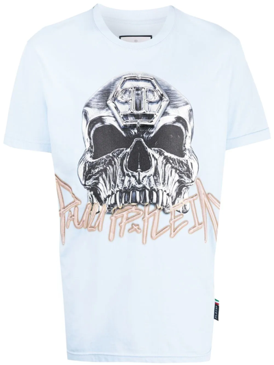 Shop Philipp Plein Skull-print Short-sleeve T-shirt In Blue