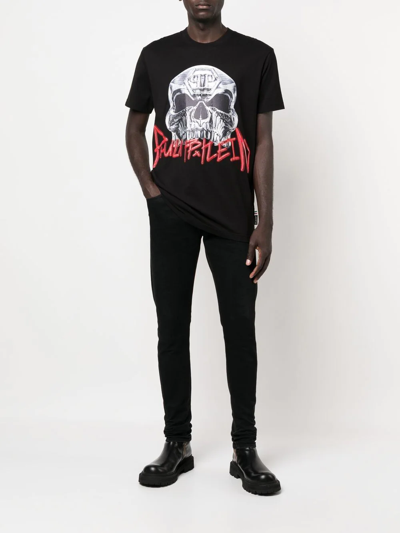 Philipp Plein Skull-print Short-sleeve T-shirt In Black