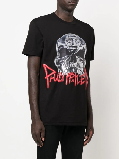 Philipp Plein Skull-print Short-sleeve T-shirt In Black