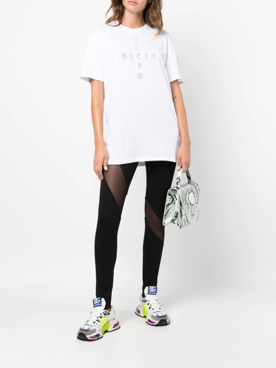 Philipp Plein Logo-plaque High-waist Leggings In Black