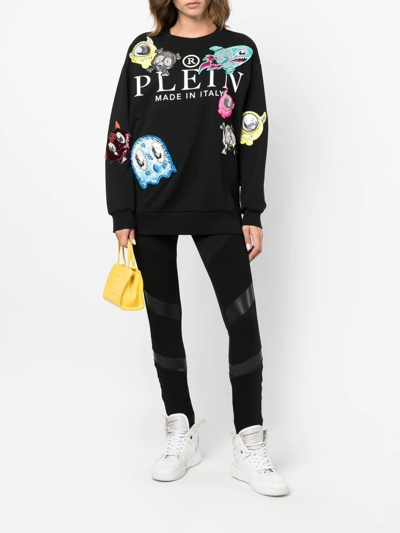 Philipp Plein Super High-waisted Denim-leggings In Black