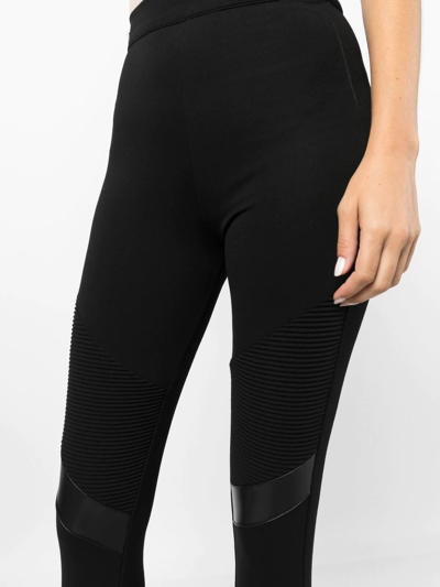 Shop Philipp Plein Super High-waisted Denim-leggings In Black