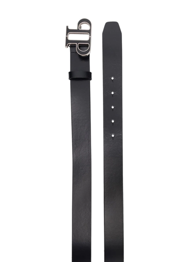 Shop Philipp Plein Logo-buckle Leather Belt In Black