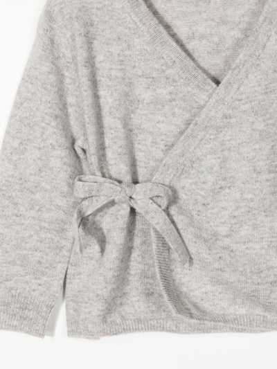 Shop N•peal Cashmere Wrap Cardigan In Grey