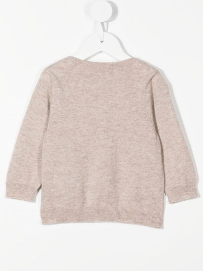 Shop N•peal Bear Cashmere Sweater In Brown