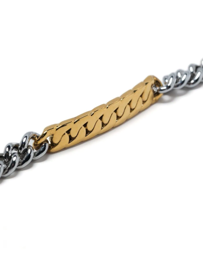 Shop Capsule Eleven Two-tone Curb-chain Bracelet In Gold