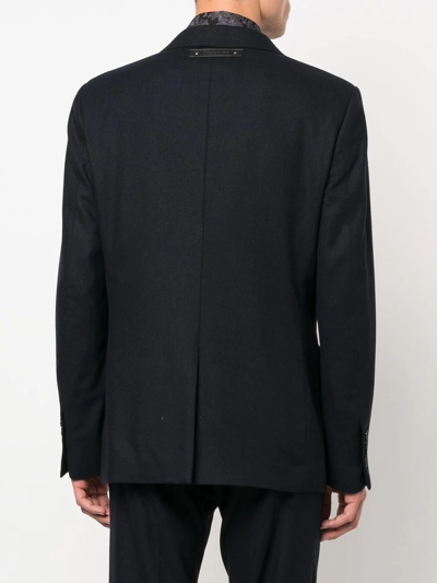 Shop Billionaire Chest-pocket Fitted Blazer In Black