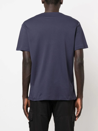 Shop Billionaire Crest-motif Short-sleeved T-shirt In Blue