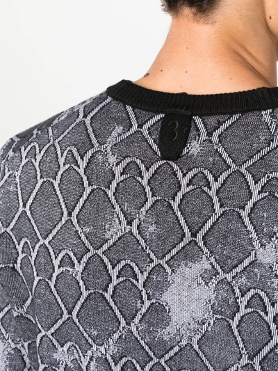 Shop Billionaire Distressed Knitted Jumper In Black