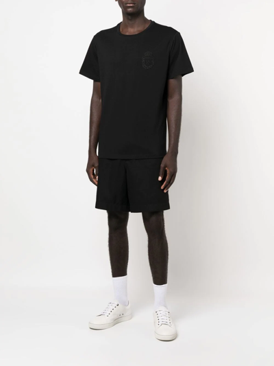 Shop Billionaire Crest-motif Short-sleeved T-shirt In Black
