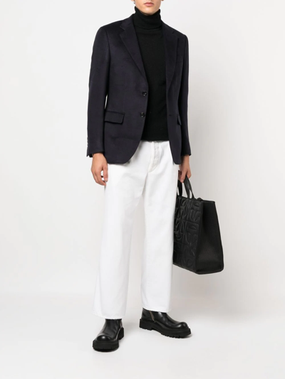 Billionaire Fitted Single-breasted Blazer In Blue