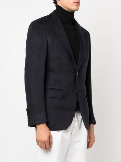 Billionaire Fitted Single-breasted Blazer In Blue