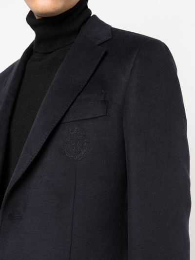 Billionaire Fitted Single-breasted Blazer In Blue