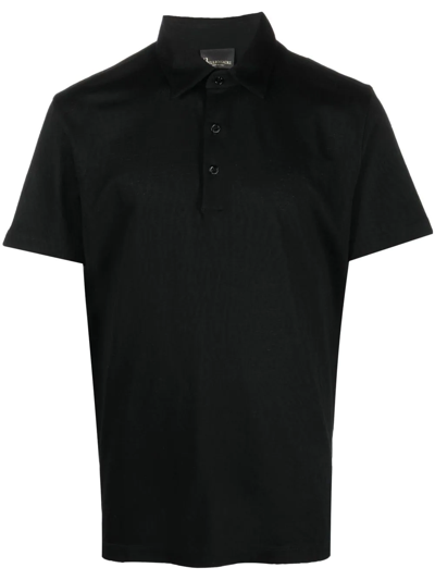 Shop Billionaire Button-placket Detail Polo Shirt In Black
