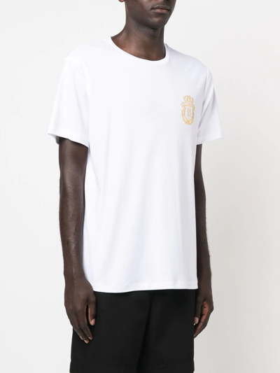 Billionaire Crest-motif Short-sleeved T-shirt In White