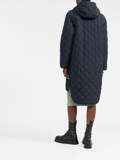 Shop There Was One Lightweight Padded Hooded Coat In Blue