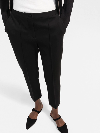 Shop There Was One Cropped Pressed-crease Trousers In Black