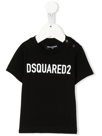 Shop Dsquared2 Logo-print Short-sleeve T-shirt In Schwarz