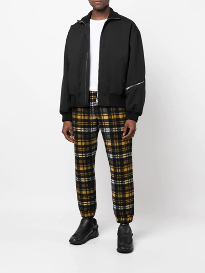 Shop Opening Ceremony Check-print Woven Joggers In Schwarz
