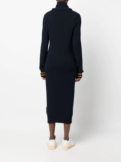 Opening Ceremony Varsity Knit Dress In Blau