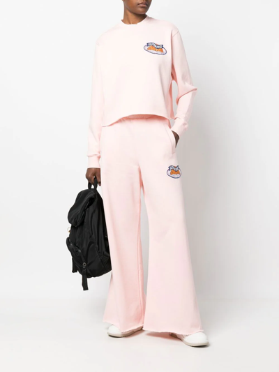 Opening Ceremony Brioches Cotton-jersey Track Pants In Rosa