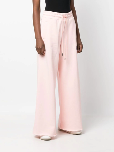Opening Ceremony Brioches Cotton-jersey Track Pants In Rosa