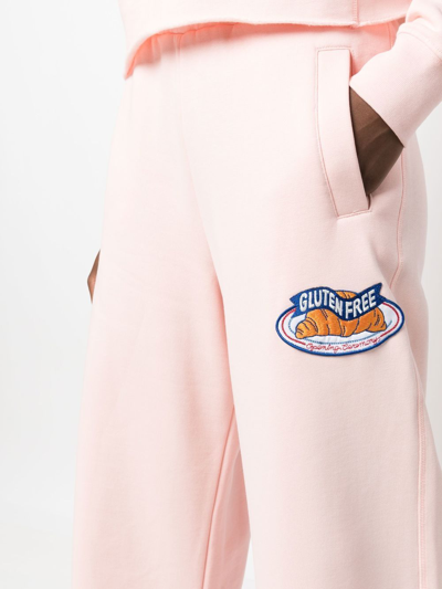 Opening Ceremony Brioches Cotton-jersey Track Pants In Rosa