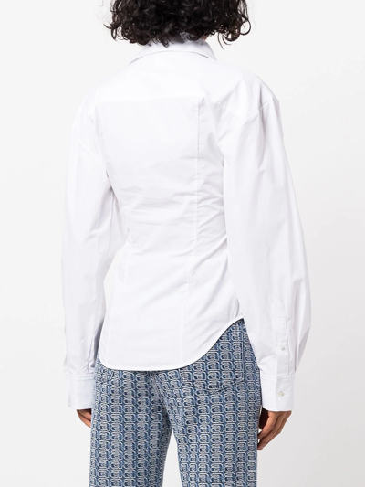 Shop Alexander Wang Twist Front Shirt Dress In White