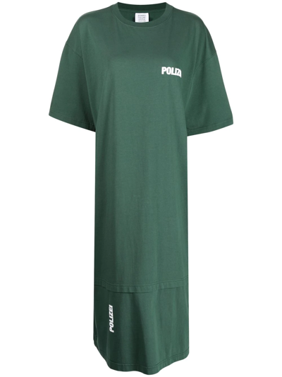 Shop Vetements Polizei Short-sleeve T-shirt Dress In Green