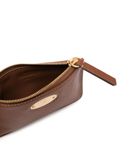 Mulberry Grained-leather Purse In Brown