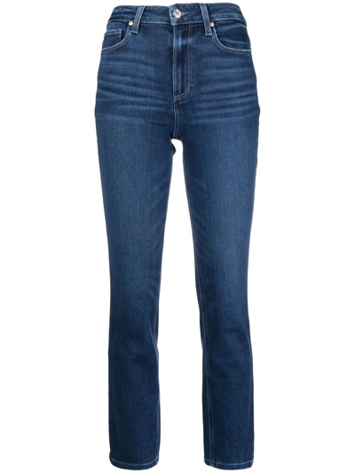 Shop Paige Cindy Cropped Jeans In Blau