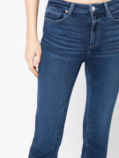 Paige Claudine Ankle Boot Cut Jean In Timeless In Blau