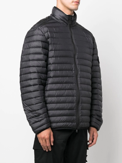 Stone Island Long-sleeve Padded Down Jacket In Grey