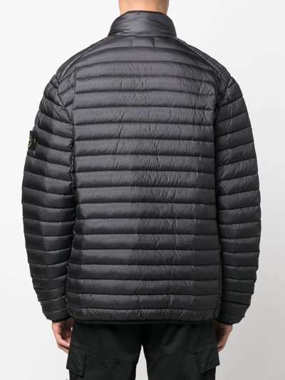 Stone Island Long-sleeve Padded Down Jacket In Grey