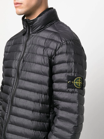 Stone Island Long-sleeve Padded Down Jacket In Grey