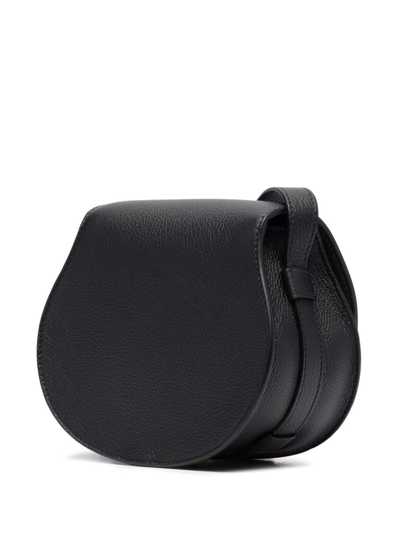 Shop Chloé Marcie Leather Crossbody Bag In Black
