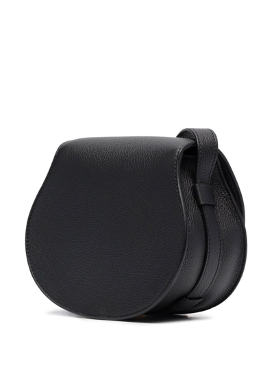 Chloé Marcie Leather Crossbody Bag In Black