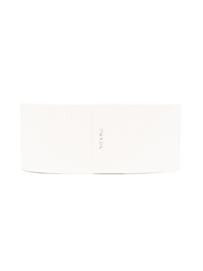 Shop Prada Logo Plaque Tinted Sunglasses In White