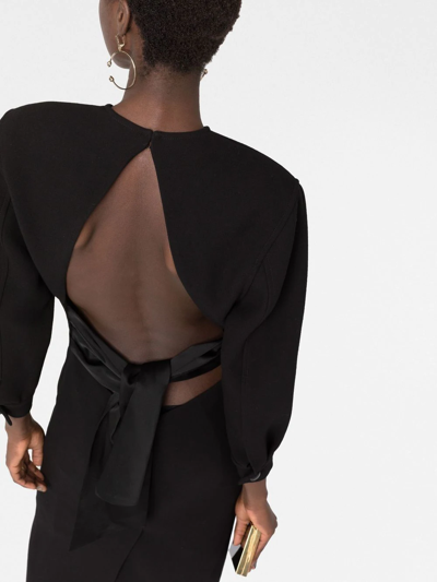 Saint Laurent Open-back Maxi Dress In Black